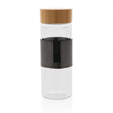 Logotrade promotional product picture of: Impact double wall borosilicate glass bottle